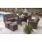 Set mobila de gradina Villager ELDA, Otel, Rattan, Maro