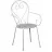 Scaun Villager MOKA, Metal, Alb