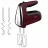 Mixer Tefal HT652538, 600 W, 5 viteze, Functie Turbo, Bordo, Negru