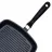 Tigaie grill RESTO MERIDIANA 93406, 28 cm, Aluminiu turnat, Аcoperire antiaderenta marmura, Negru