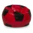 Bean Bag Because Ball, Black Red  XL