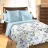 Lenjerie de pat Cottony SLPp Ema, 2 persoane, Percale, Albastru deschis, Alb
