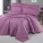 Lenjerie de pat Cottony SLPSL Stripe Lila, Liliac Uniton, 2 persoane Euro, Satin de Lux, Liliac