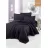 Lenjerie de pat Cottony SLPSL Stripe Satin Black, 2 persoane Euro, Satin de Lux, Roz