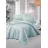 Lenjerie de pat Cottony SLPSL Stripe Satin Menta, 2 persoane Euro, Satin de Lux, Menta