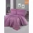 Lenjerie de pat Cottony SLPP Lila Stripe, 2 persoane Euro, Satin de Lux, Violet