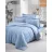 Lenjerie de pat Cottony SLPSL Stripe Satin Light Blue, 2 persoane, Satin de Lux, Albastru deschis