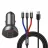Incarcator masina Baseus Car Charger with 3 in 1 Cable, Black Suit Grey