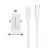 Incarcator masina Borofone Car Charger with Type-C to Lightning Cable BZ12B Lasting, White