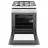 Aragaz combinat HANSA FCMW68229, 65 l, 4 arzatoare, Aprindere electrica, Grill, Curatare traditionale, 60 cm, Alb, Negru