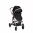 Carucior Kikkaboo 3 in 1 Amaia All Black, 0-36 luni, Negru