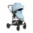 Carucior Kikka Boo 3 in 1 Amaia Blue (Car seat), 0-36 luni, Albastru deschis