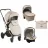 Carucior Kikkaboo 3 in 1 Angele, Chrome Beige, 0-48 luni, Bej