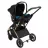 Carucior Kikka Boo 3 in 1 Angele, Chrome Black, 0-48 luni, Negru