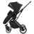 Carucior Kikka Boo 3 in 1 Angele, Chrome Black, 0-48 luni, Negru