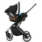 Carucior Kikka Boo 3 in 1 Angele, Chrome Black, 0-48 luni, Negru