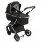 Carucior Kikka Boo 3 in 1 Angele, Chrome Black, 0-48 luni, Negru