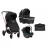 Carucior Kikkaboo 3 in 1 Vicenza Premium, Black, 0-48 luni, Negru