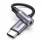 Cablu UGREEN USB-C TO 3.5MM M/F ALUMINUM SHELL WITH BRAIDED 10CM, SPACE GRAY