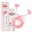 Casti cu fir XO S6 Candy music, Pink