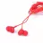 Casti cu fir XO S6 Candy music, Red