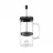 French-press RESTO 90504, GLASS, 1 L, AKZENT, 0.8 l, Sticla borosilicata, Transparent, Negru