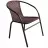 Scaun de gradina Jumi BISTRO, Metal, Rattan, Maro