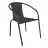Scaun de gradina Jumi BISTRO, Metal, Rattan, Negru
