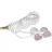 Casti cu fir ELECOM HEART Gem Drops (E11000) White, Pink topaz