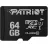 Карта памяти PATRIOT LX Series (PSF64GMCSDXC10), MicroSD 64GB, Class10, U1, UHS-I, SD adapter