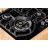 Plita incorporabila cu gaz MPM Sam Cook Vulkano PSC-VH-1060, 4 arzatoare, Arzator Wok, Sticla calita, Aprindere electrica, Negru