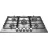 Plita incorporabila cu gaz Hotpoint-Ariston PPH 75G DF/IX, 5 arzatoare, Arzator Wok, Aprindere electrica, Inox