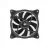 Вентилятор для корпуса 2E (F120OR-ARGB) 120мм, 3pin fan, 3 pin +5V Aura, черные лопасти, черная рамка, outer LED