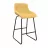 Scaun de bar DP Nicole CFS Hoker LB SORO-40, BLACK,  LEG Yellow