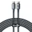 Cablu Baseus ype-C to Type-C 100W 2m Crystal Shine Series, Black