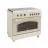 Aragaz ZANETTI Z9000 E RETRO BEIJE PREMIUM, 100 l, 5 arzatoare, Aprindere electrica, Grill, Timer, 90 cm, Bej