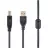 Cablu USB Cablexpert USB, AM/BM, 3.0 m, Retail pack, Black, CCFB-USB2-AMBM-3M