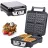 Aparat de facut waffe First FA53053, 1100 W, Inox, Negru
