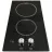 Plita electrica incorporabila Eurolux HBKLV302P, 3 kW, 2 arzatoare, Vitroceramica, Negru