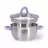 Cratita cu capac FISSMAN Annette 5482, 4.7 l, 24 cm, Inox, Violet