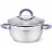 Cratita cu capac FISSMAN Annette 5482, 4.7 l, 24 cm, Inox, Violet