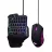 Gaming keyboard GEMBIRD Gaming Kit IVAR TWIN, 35-key keyboard & mouse, 1000-3200 dpi, 7 buttons, Rainbow LED, USB