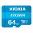 Card de memorie KIOXIA (Toshiba) 64GB Exceria LMEX1L064GG2 microSDHC, 100MB/s, (Class 10 UHS-I) + Adapter MicroSD->SD