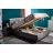 Кровать Ambianta SAMBA 1.4 m, ЛДСП, Плюшевая ткань, Серый, 140 x 200