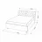 Кровать Ambianta FRANKFURT 1.8 m, ЛДСП, Плюшевая ткань, Серый, 180 x 200
