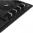 Plita incorporabila cu gaz BEKO HIYG64225SBO, 4 arzatoare, Arzator Wok, Vitroceramica, Negru