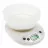 Весы кухонные ESPERANZA COCONUT EKS007 White with bowl (1L), 5 кг, Пластик, Тарокомпенсация, Белый