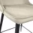 Scaun de bar DP Small~Beige+Black legs, Catifea, Pudra