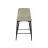 Scaun de bar DP Small~Beige+Black legs, Catifea, Pudra