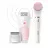 Epilator BRAUN Silk-epil SES 5-885 BS, 28 pinsete, 2 trepte de viteza, 3 duze, Alb, Roz